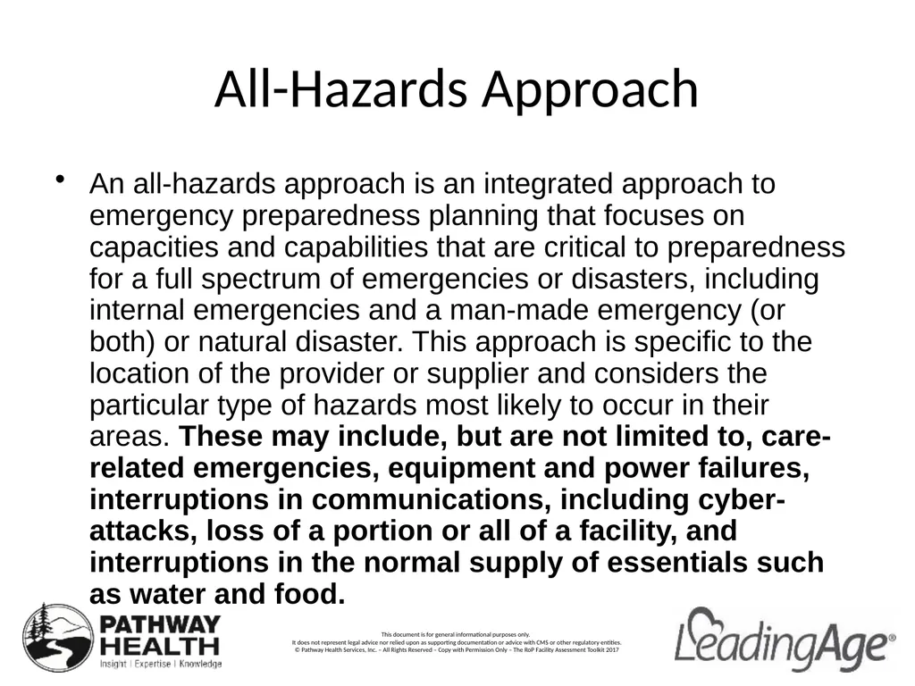 CMS Emergency Preparedness Rule Understanding the - slide 7 of 32