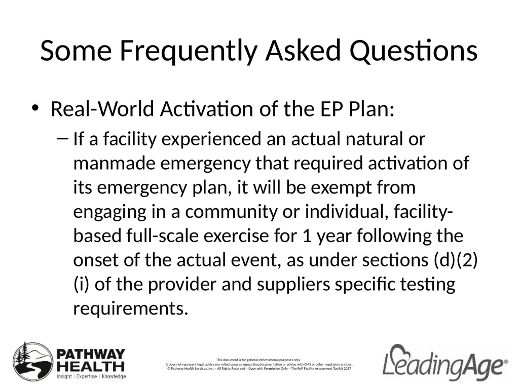 CMS Emergency Preparedness Rule Understanding the - slide 30 of 32