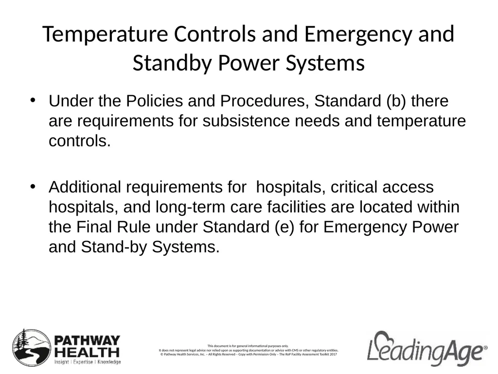CMS Emergency Preparedness Rule Understanding the - slide 23 of 32