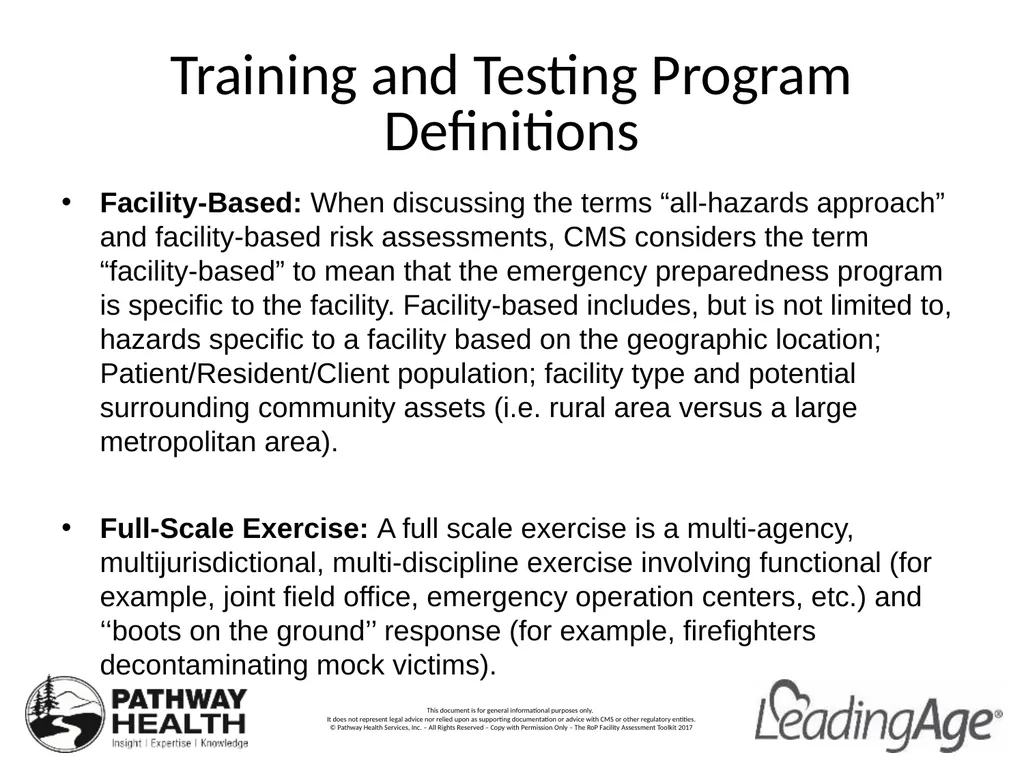 CMS Emergency Preparedness Rule Understanding the - slide 20 of 32