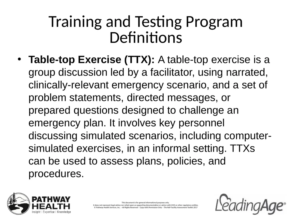 CMS Emergency Preparedness Rule Understanding the - slide 21 of 32
