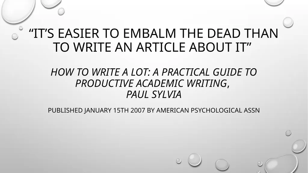 WRITING your research magnum opus Alan N. Peiris - slide 4 of 22