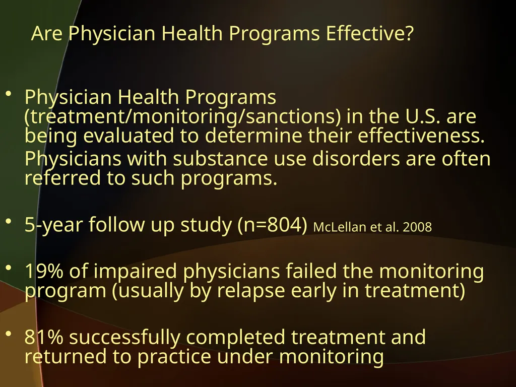 When the Healer Needs Healing: Impairment in - slide 44 of 50