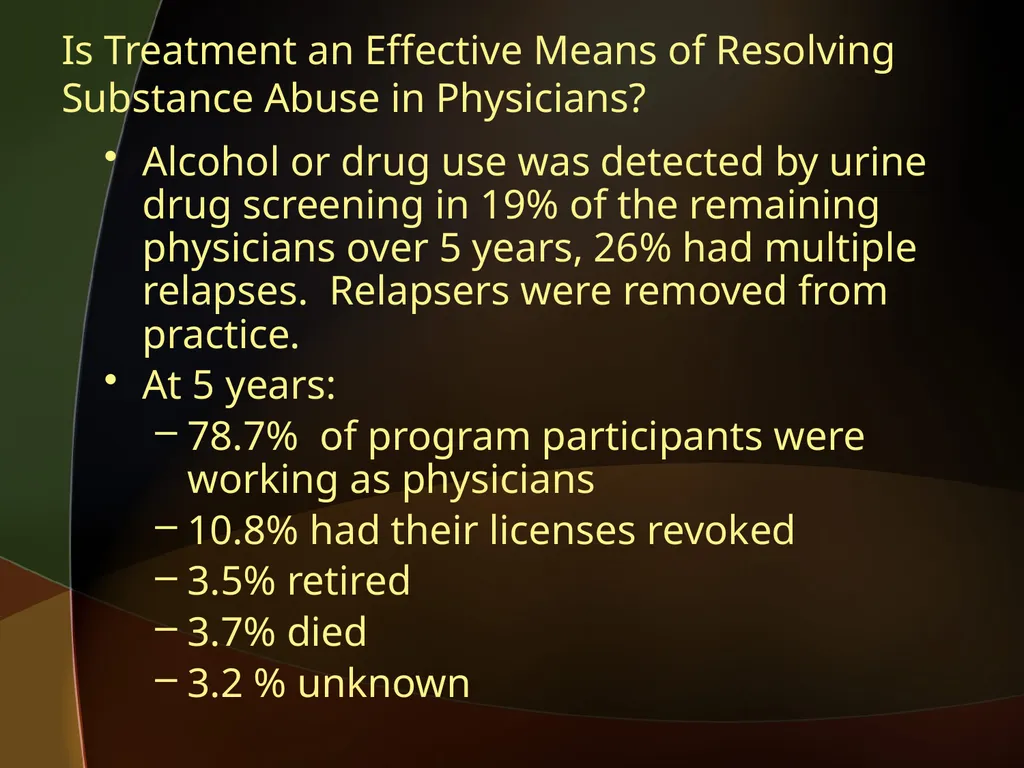 When the Healer Needs Healing: Impairment in - slide 45 of 50