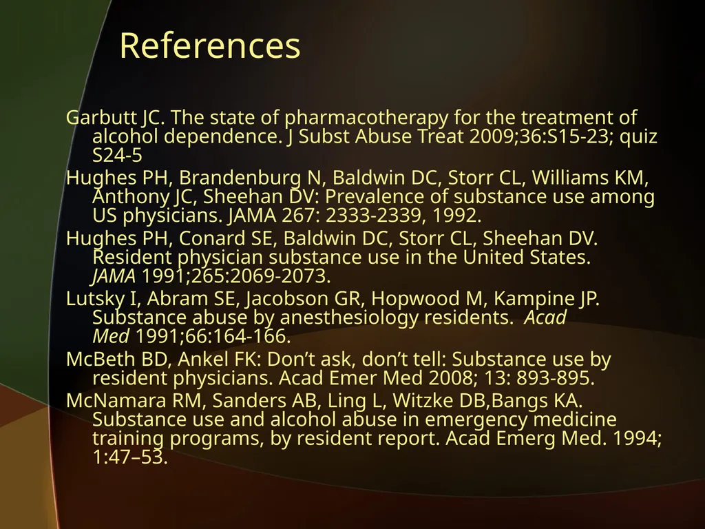 When the Healer Needs Healing: Impairment in - slide 49 of 50