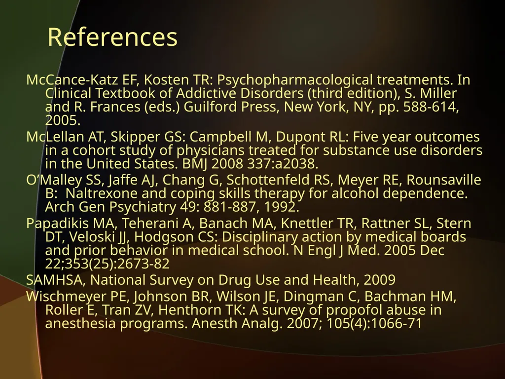 When the Healer Needs Healing: Impairment in - slide 50 of 50