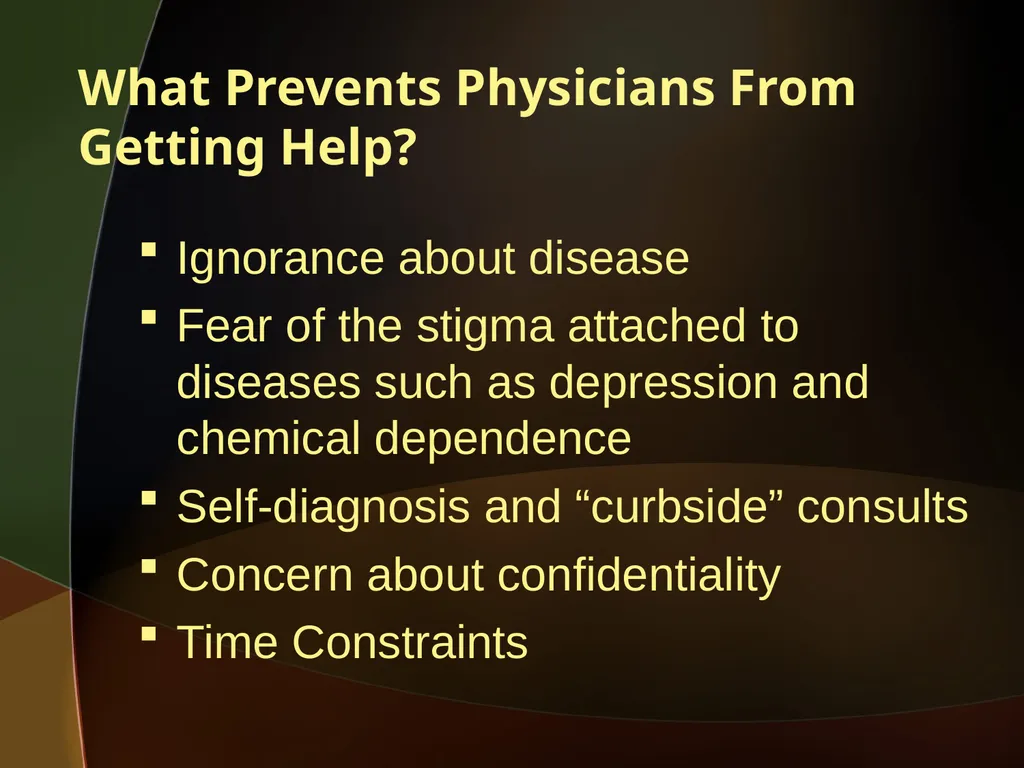 When the Healer Needs Healing: Impairment in - slide 22 of 50