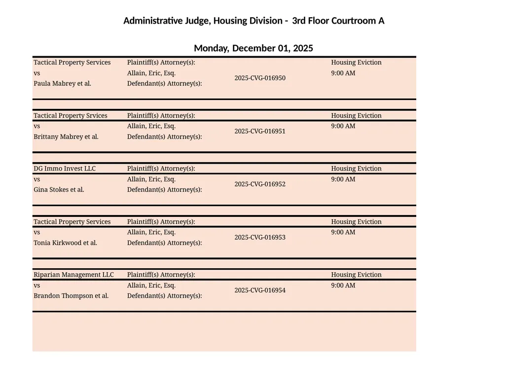 Administrative Judge, Housing Division - 3rd Floor - slide 2 of 103