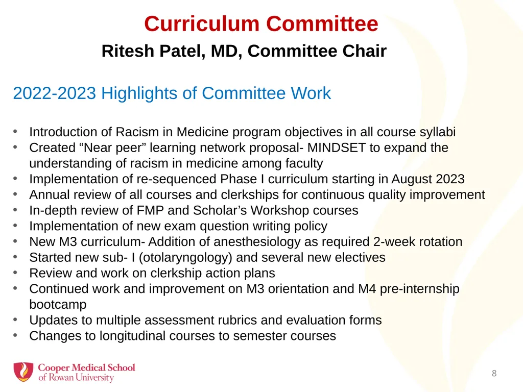 Faculty Assembly Annual Meeting July 26, 2023 - slide 8 of 30