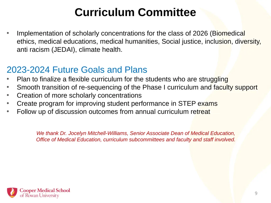 Faculty Assembly Annual Meeting July 26, 2023 - slide 9 of 30