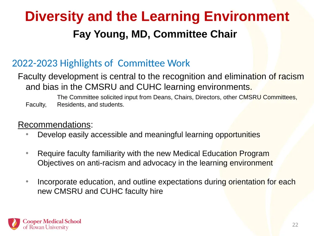 Faculty Assembly Annual Meeting July 26, 2023 - slide 22 of 30