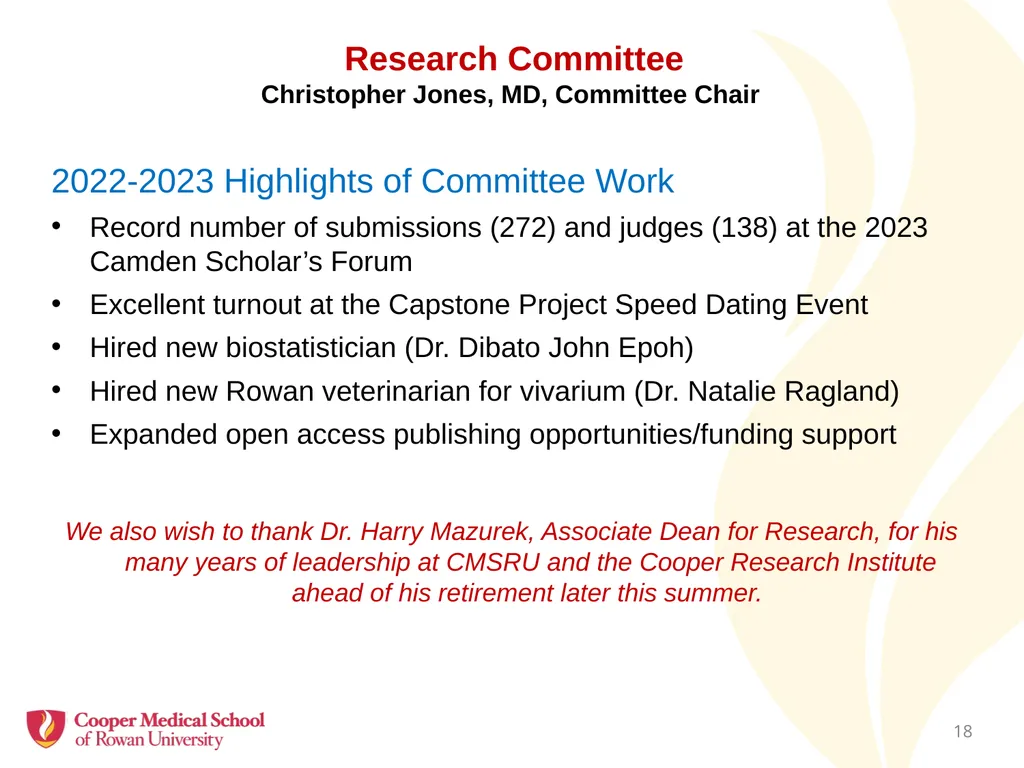 Faculty Assembly Annual Meeting July 26, 2023 - slide 18 of 30