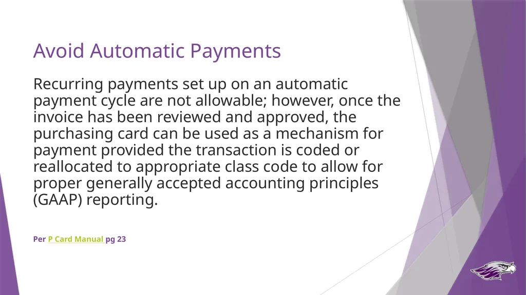Procurement Card Program Cardholder & Approver - slide 12 of 33