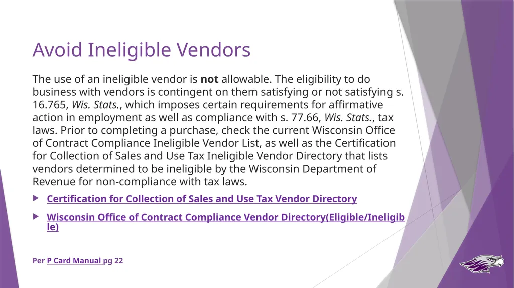 Procurement Card Program Cardholder & Approver - slide 9 of 33