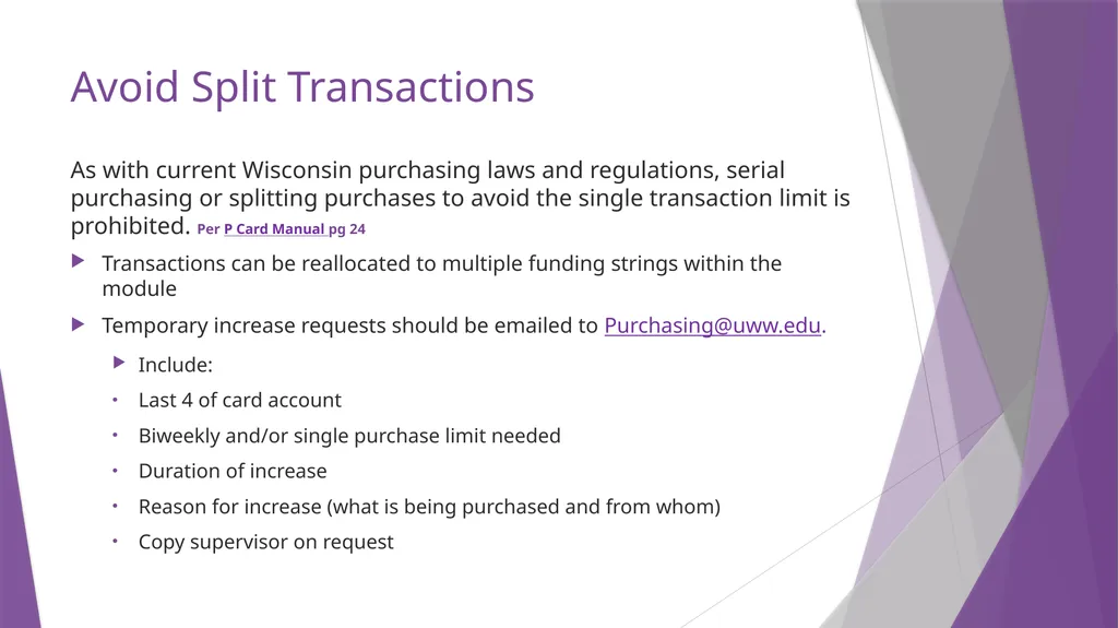 Procurement Card Program Cardholder & Approver - slide 13 of 33