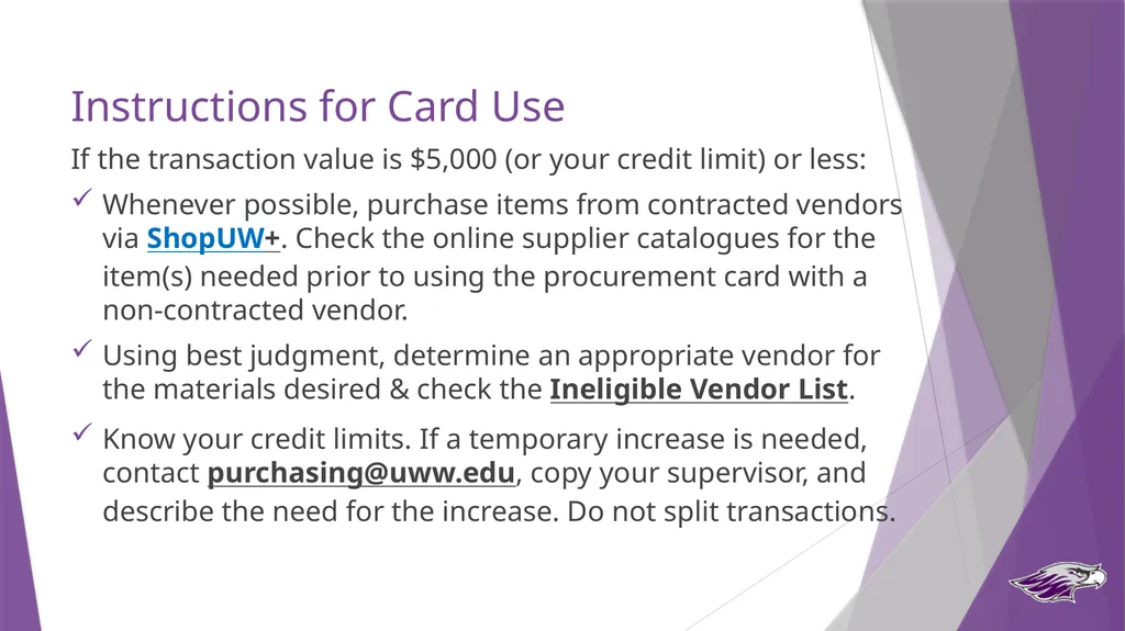 Procurement Card Program Cardholder & Approver - slide 21 of 33