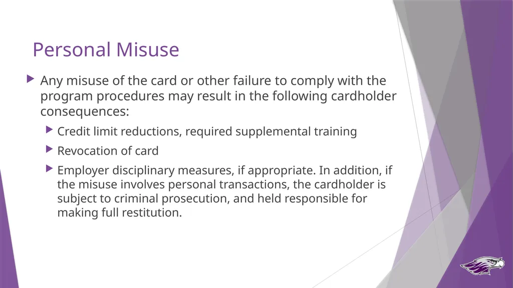 Procurement Card Program Cardholder & Approver - slide 20 of 33
