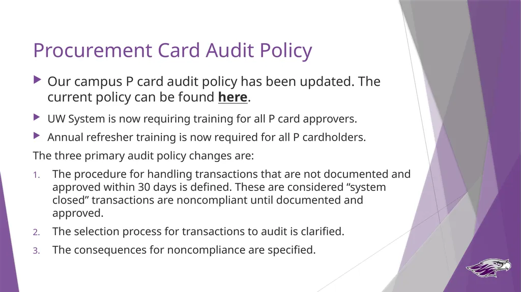 Procurement Card Program Cardholder & Approver - slide 5 of 33