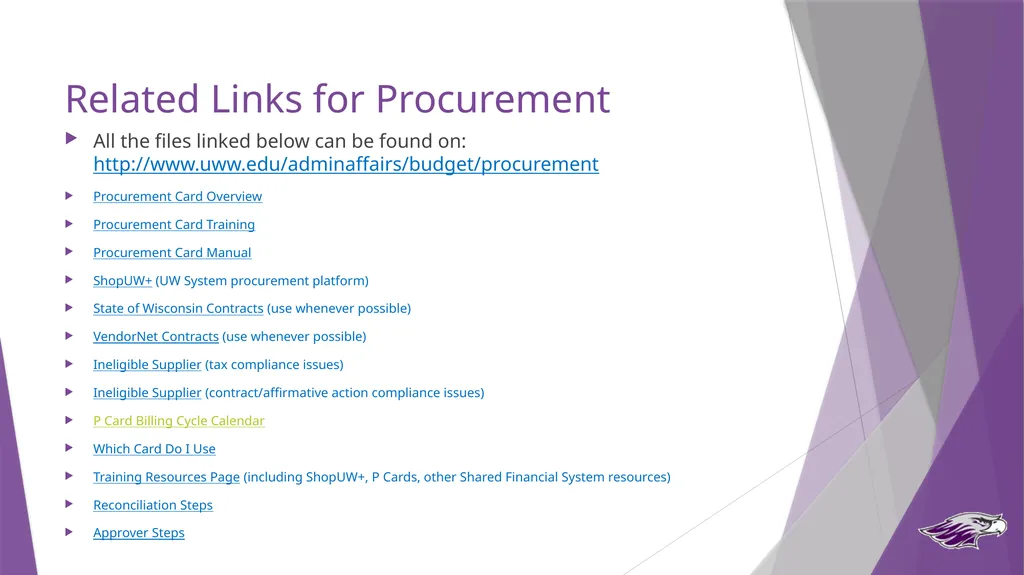 Procurement Card Program Cardholder & Approver - slide 33 of 33