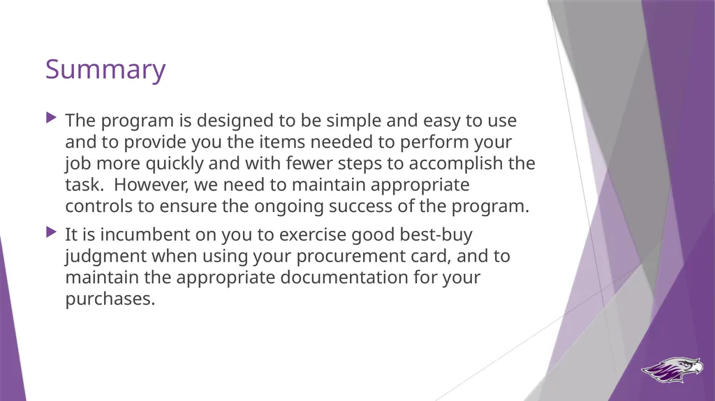 Procurement Card Program Cardholder & Approver - slide 32 of 33