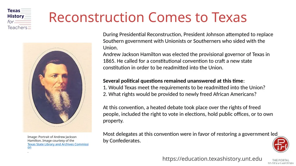 Reconstruction: The Challenges of Reunification - slide 8 of 20