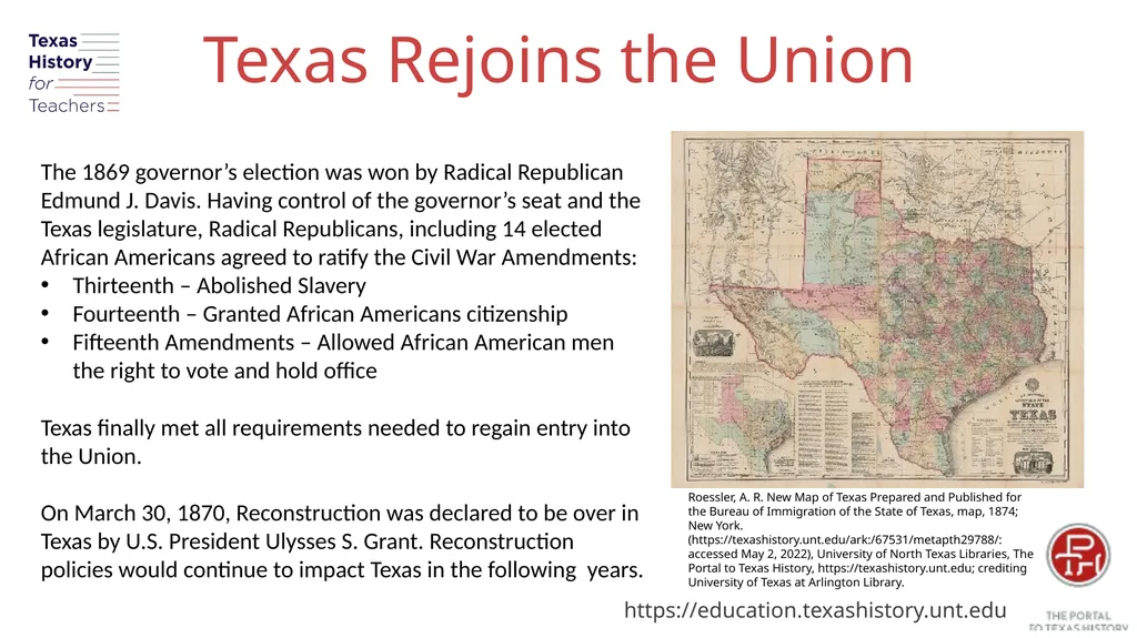 Reconstruction: The Challenges of Reunification - slide 19 of 20