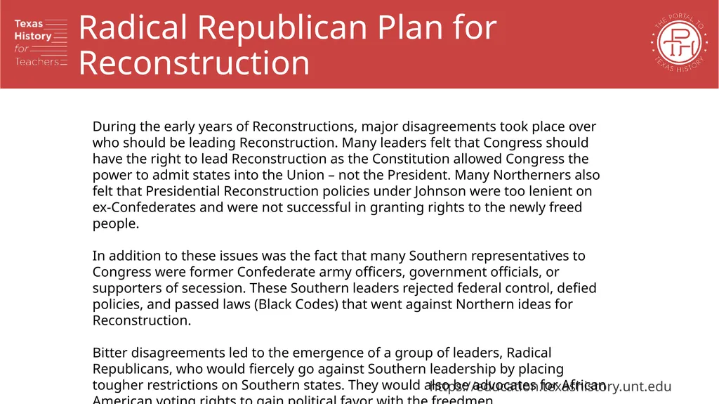 Reconstruction: The Challenges of Reunification - slide 12 of 20