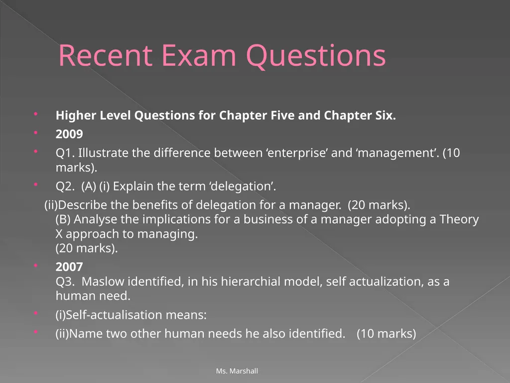 Management and Management Skills Chapters 5 & 6 - slide 37 of 39