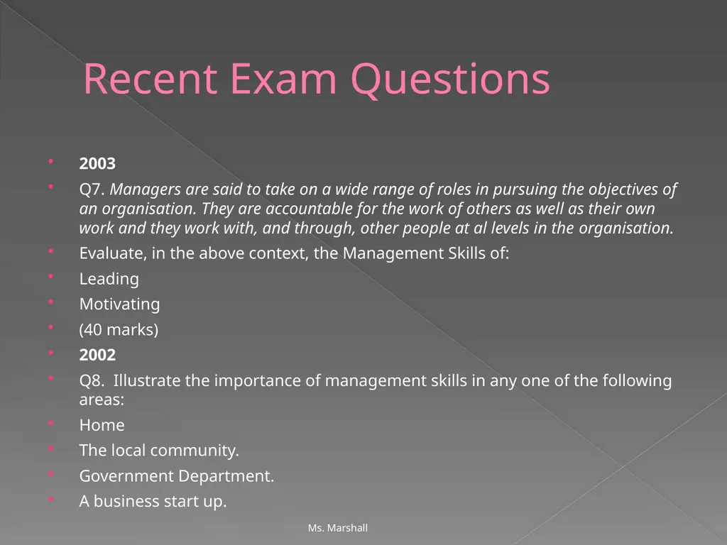 Management and Management Skills Chapters 5 & 6 - slide 39 of 39