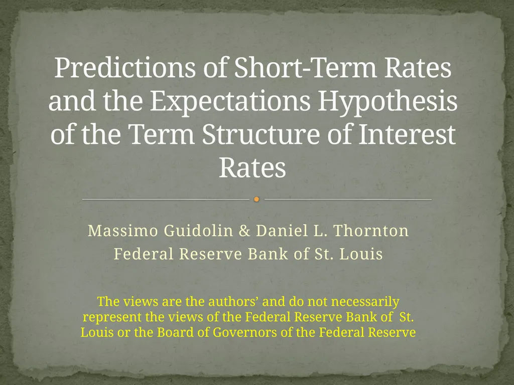 Massimo Guidolin & Daniel L. Thornton Federal - slide 1 of 26