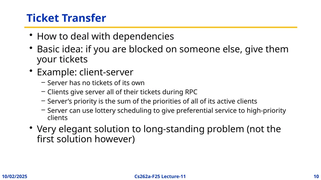 EECS 262a Advanced Topics in Computer Systems - slide 10 of 45