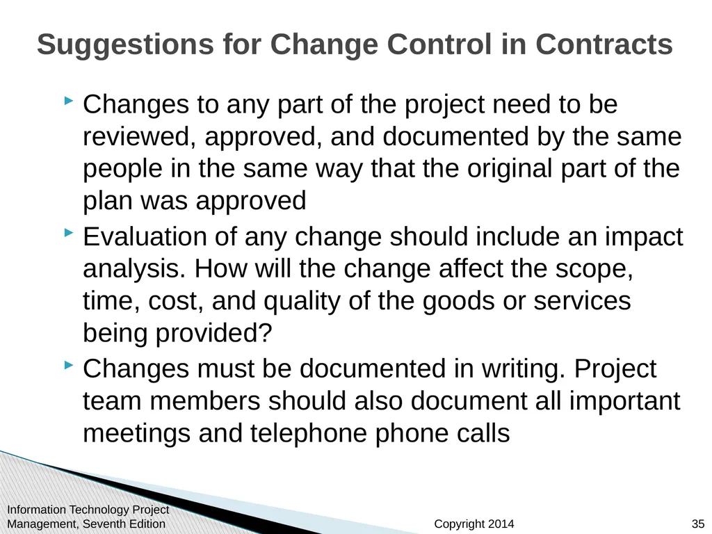 Chapter 12: Project Procurement Management Note: - slide 35 of 41