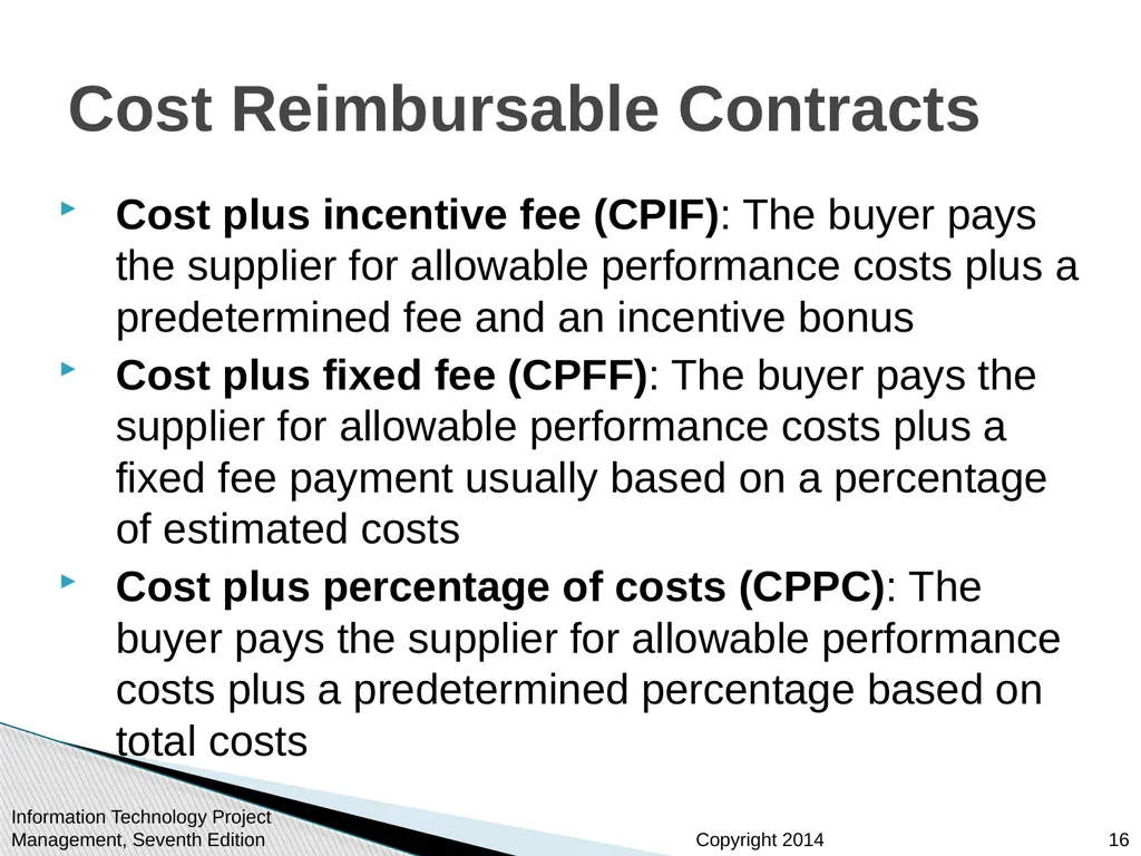 Chapter 12: Project Procurement Management Note: - slide 16 of 41