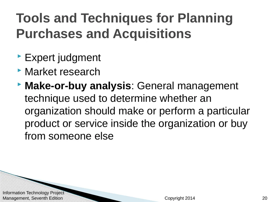 Chapter 12: Project Procurement Management Note: - slide 20 of 41