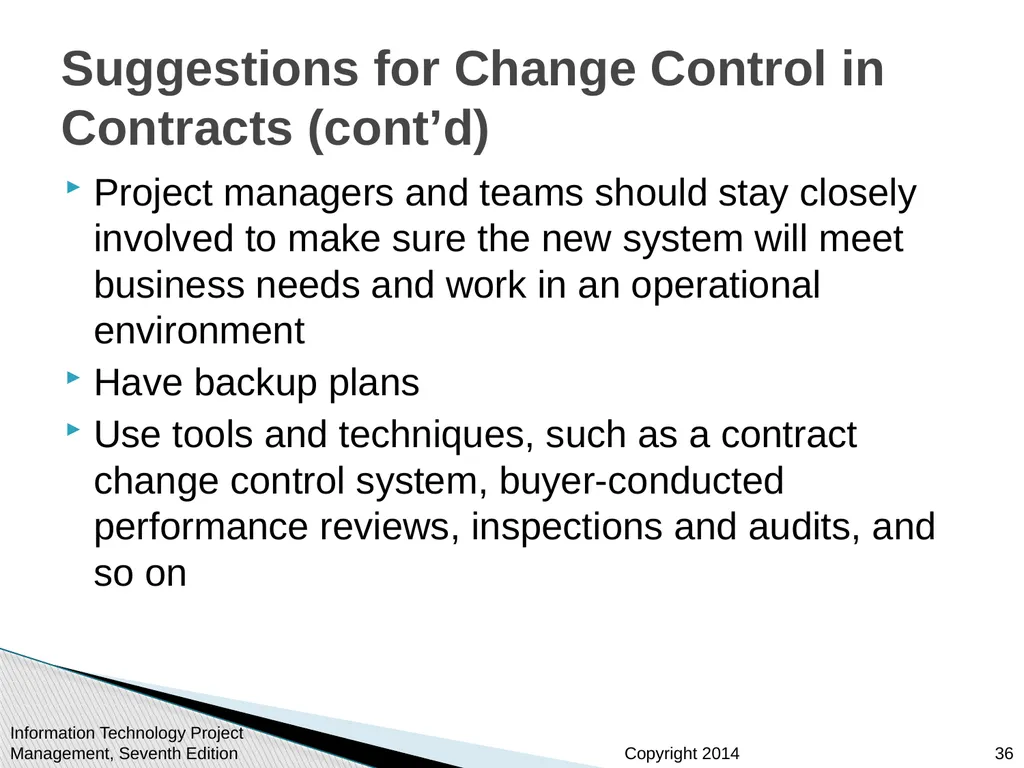 Chapter 12: Project Procurement Management Note: - slide 36 of 41