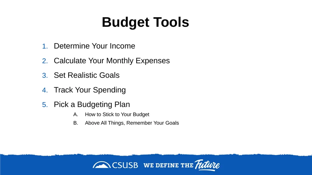 Step-by-Step Guide on How to Make a Budget Budget - slide 2 of 16