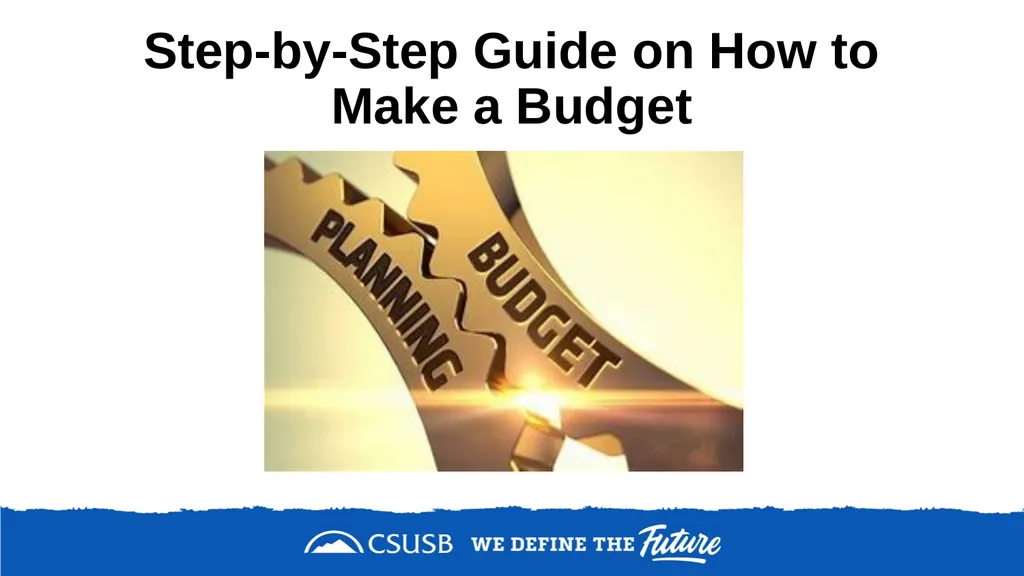 Step-by-Step Guide on How to Make a Budget Budget - slide 1 of 16