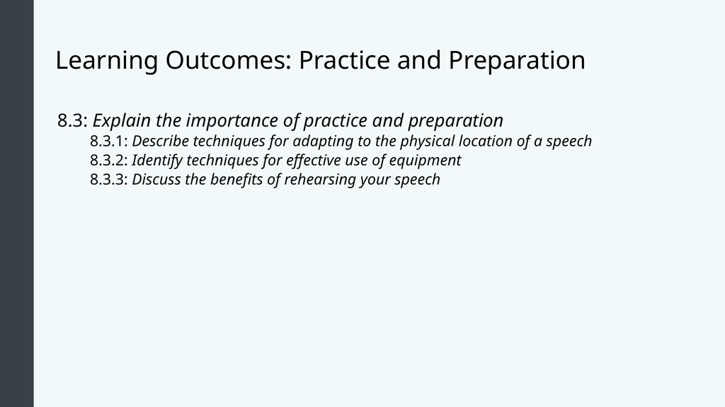 Public Speaking Module 8: Delivering Your Speech - slide 24 of 30