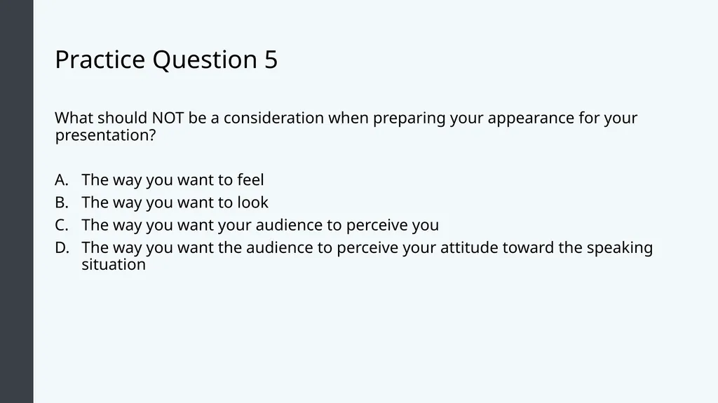Public Speaking Module 8: Delivering Your Speech - slide 21 of 30