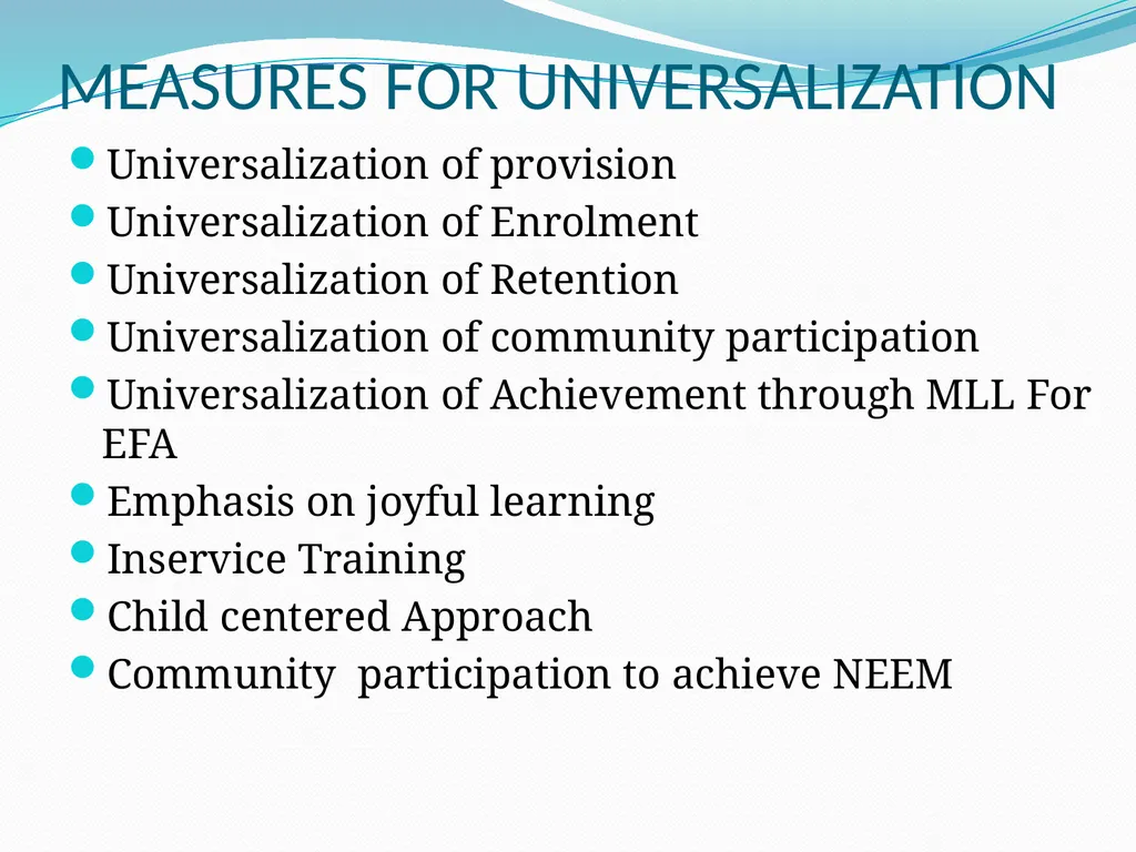 Equalization and Universalization of Elementary - slide 13 of 15