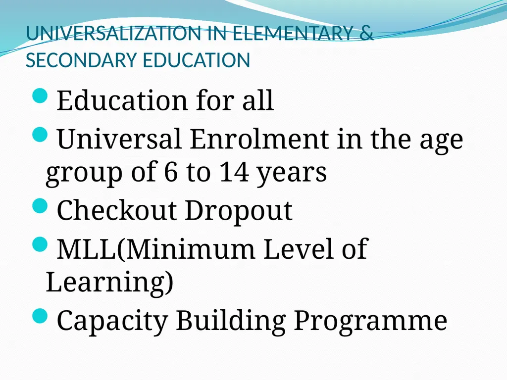Equalization and Universalization of Elementary - slide 9 of 15