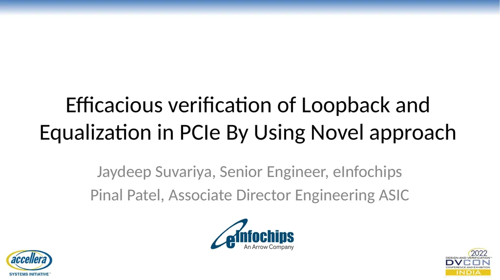 Efficacious verification of Loopback and - slide 1 of 36