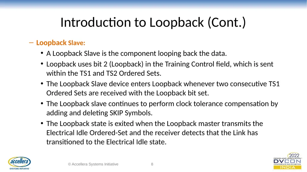 Efficacious verification of Loopback and - slide 8 of 36