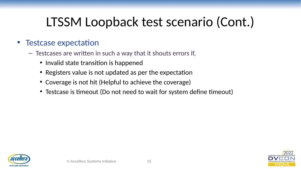 Efficacious verification of Loopback and - slide 15 of 36