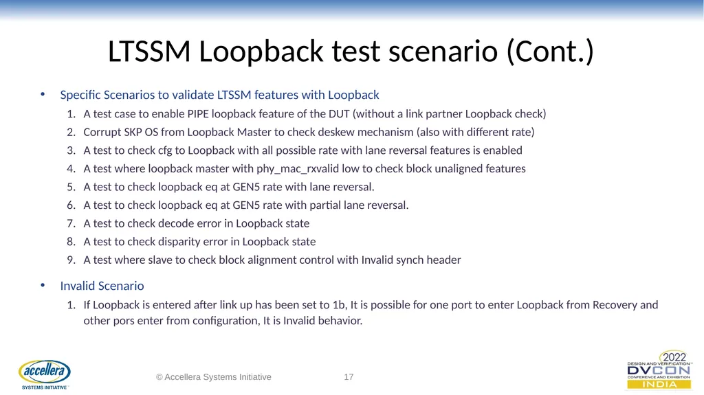 Efficacious verification of Loopback and - slide 17 of 36
