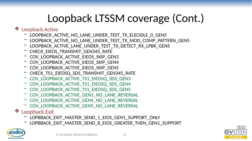 Efficacious verification of Loopback and - slide 31 of 36