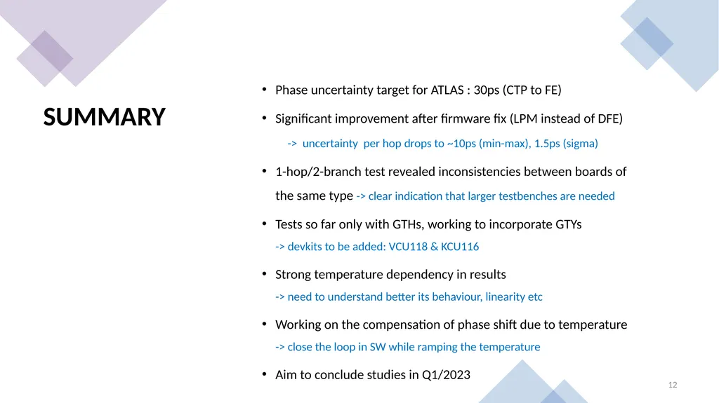 Update #2 on the TCLink evaluation for the ATLAS - slide 12 of 12
