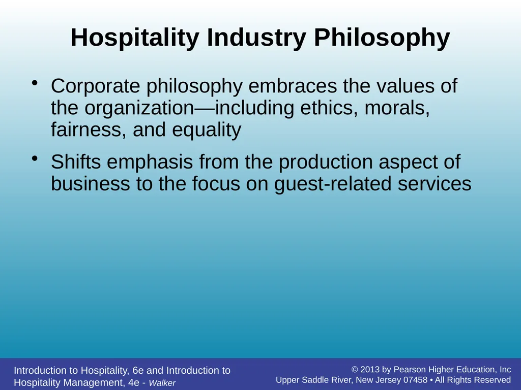 Introducing Hospitality Chapter 1 John R. Walker - slide 22 of 40