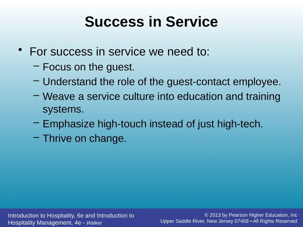 Introducing Hospitality Chapter 1 John R. Walker - slide 26 of 40