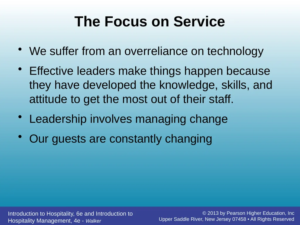 Introducing Hospitality Chapter 1 John R. Walker - slide 28 of 40